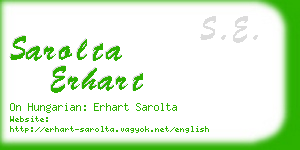 sarolta erhart business card
